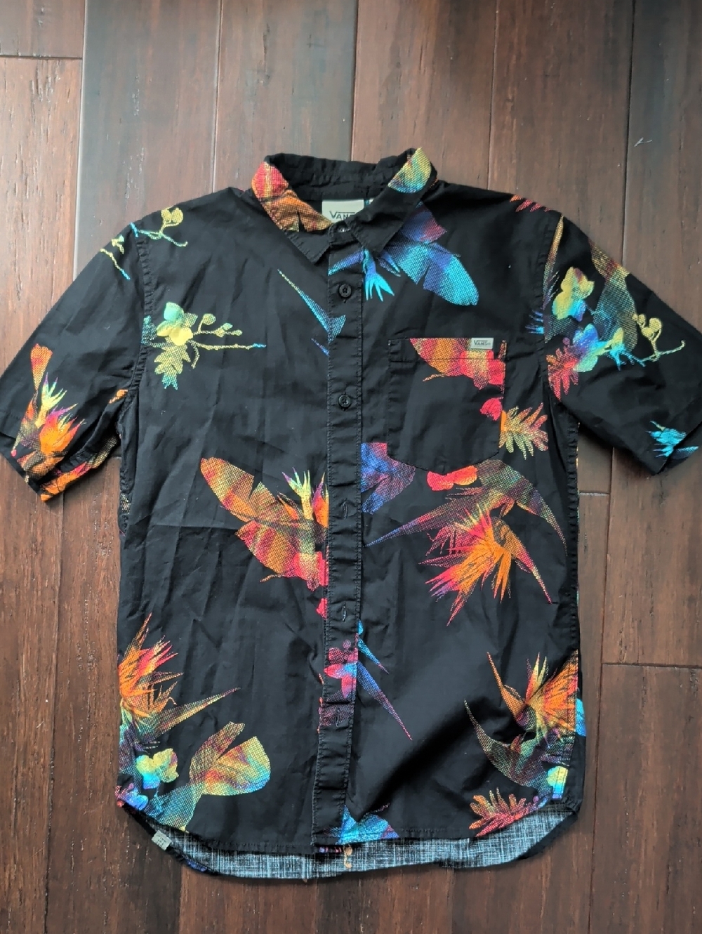 Vans Button Up Collared Shirt Youth Large